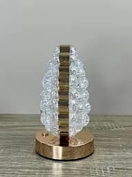 Декоративна LED-лампа Pine Cone PC-8213 акумуляторна настільна з кришталевим ефектом і сенсорним керуванням 3 режими - мініатюра 5