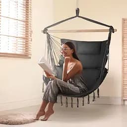 Бразильське крісло - гамак Outtec Boho Sois XXL графітовий - мініатюра 4