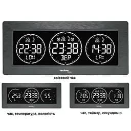 Годинник настільний Technoline WT458 Black (WT458), Чорний - мініатюра 2