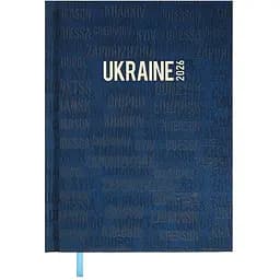 Щоденник датований Buromax Ukraine 2026 поліграфічний A5 кобальтовий (BM.2157-54)