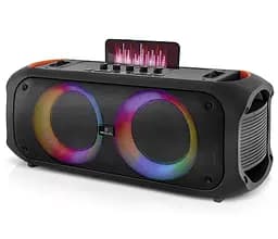 Портативная колонка REAL-EL X795 Boombox 70W Bluetooth, Echo Karaoke, TWS, RGB, Black - мініатюра 1