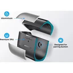 Чохол AhaStyle Rugged Aluminium Case для AirPods Pro 2 Silver [133858] - мініатюра 3