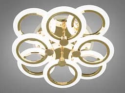 Люстра стельова LED Diasha A8022/4+4G, 110W, 3200K-6000K, золото, сучасний стиль для дому - мініатюра 2