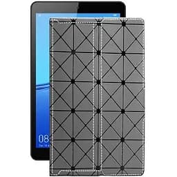 Чехол StatusCASE из экокожи для планшета Huawei MediaPad M5 Lite 8 Серый ромб
