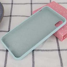Чохол Silicone Case Full Protective (AA) NO LOGO для Apple iPhone X / XS (5.8) Бірюзовий / Turquoise - мініатюра 3