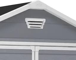 Садовий пластиковий будиночок Keter Manor 6x5 DD сіро-білий - мініатюра 3