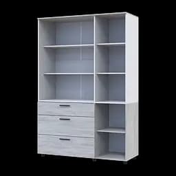 Шафа для одягу Doros Торн Сосна Натті/Білий 3 ДСП/3Ш (полиці) 135х51.6х200 (44900510) - мініатюра 7