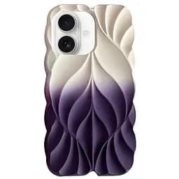 Чохол Epik TPU Leaf для Apple iPhone 16, 6.1 White/Purple