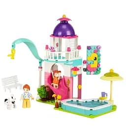 Конструктор Sluban M38-B0971 — Будиночок з ігровим майданчиком і басейном, 230 деталей, фігурки, різнокольоровий
