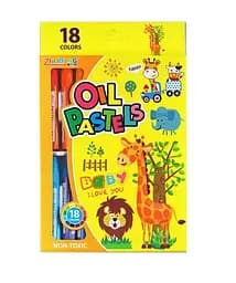 Масляна пастель C 60739 18 кольорів, в коробці (6900067607393) Жовтий