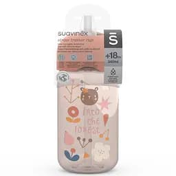 Пляшка для води та напоїв Suavinex Лісові історії з трубочкою 340 мл рожева (401205) - мініатюра 3