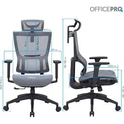 Офісне крісло OfficePro Elegant OC660-B-DG-DG Black/Dark Gray [148664] - мініатюра 15