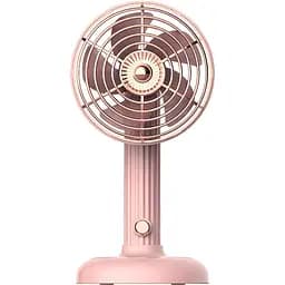 Настільний USB-вентилятор на акумуляторі рожевий (FY060)