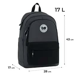 Рюкзак GoPack Education Teens 141L чорний, сірий Темно-сірий (GO26-141L-4) - мініатюра 2