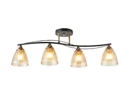 Люстра потолочная на 4 плафона 6377-4 Черный+Золото