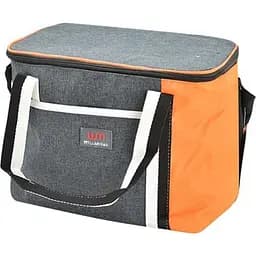 Термосумка Stenson 40х25х29 см сіра з помаранчевим (35631)