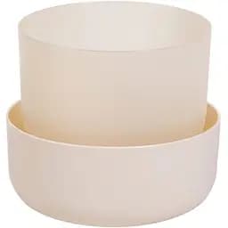 Вазон с поддоном Plastia Tolita, 1,3 л, бежевый (1707281640)