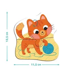 Дитячий пазл 4 в 1 "Baby puzzle. Домашні тварини" DoDo Toys 300688 набір 4 в 1 - мініатюра 4