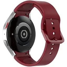 Ремінець для Samsung Galaxy Watch 4 Classic 42mm - темно-червоний ширина кріплення 20мм силікон Watchbands Color Angle (W29-6WB62202667)