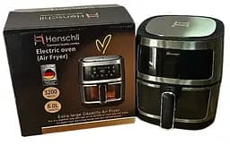 Аерофритюрниця безмасляна Henschll 8л електрична з сенсорним керуванням 3200Вт Сірий / Чорний - мініатюра 3