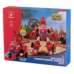 Конструктор-трансформер Super Wings Small Blocks 2-in-1 Buildable Transformer Vehicle Jett, Джетт, 293 деталі (EU385005) - мініатюра 8
