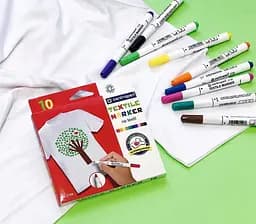 Набір текстильних маркерів Centropen Textile конусоподібних 1.8 мм 10 шт. (2739.10) - мініатюра 2