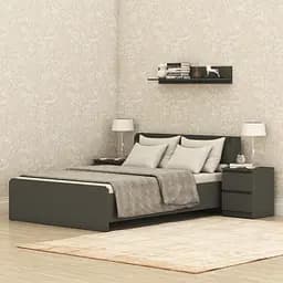 Кровать двуспальная MebelStar Нео 140x200 см Антрацит (MBS-1127)