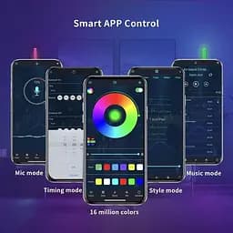 Настінний світильник Lines SAL-013B Bluetooth USB interface with app (6+2 pcs) White - мініатюра 6