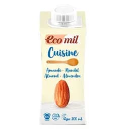 Органические растительные сливки Ecomil с миндалем 200 мл
