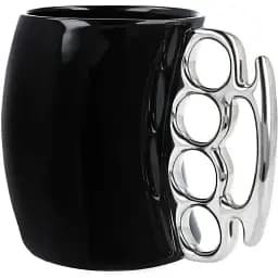 Чашка керамічна Кастет 10х13х8 см чорна 350 мл