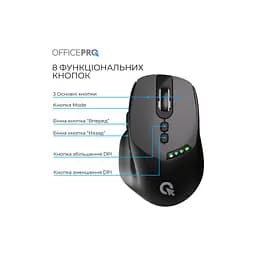 Мишка OfficePro M520B Wireless/Bluetooth Black (M520B) - мініатюра 5