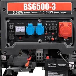 Генератор бензиновий трифазний 5 кВт Bison BS6500-3 (41-00407) - мініатюра 3