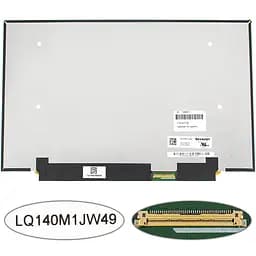 Матриця 14.0 LQ140M1JW49 1920х1080, 40pineDP, IPS, 120HZ, LED, SLIM без планок та вушок, матова, роз'єм праворуч знизу, для HP EliteBook 1040 G4 для ноутбука
