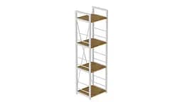 Етажерка 4/34 Ferrum-decor Серії Коннект 120x34x28 білий ДСП Дуб Артізан 16мм (FRD-104279) - мініатюра 6