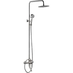 Душова система із виливом RJ Lux SS верхній душ d200 мм нержавіюча сталь RJSP120-08CH, Нержавіюча сталь