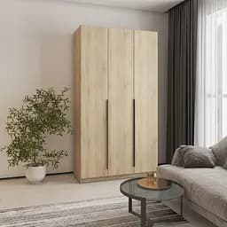 Шкаф 3-дверный MebelStar Оскар ДСП BG, дополнительная штанга 120x52x220 см Дуб сонома (MBS-4547)