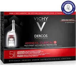 Средство против выпадения волос Vichy Dercos Aminexil Clinical 5 для мужчин 21 шт.