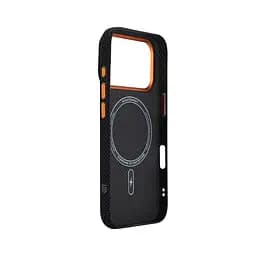 Карбоновый чехол для Apple iPhone 17 Pro, LikeCarbon2 SE MagCase, черный, тонкий защитный чехол-панель из поликарбоната с магнитами N52, MagSafe, противоударный, совместимый с беспроводной зарядкой, приподнятые края для защиты камеры, ArmorStandart (ARM89164) - мініатюра 4