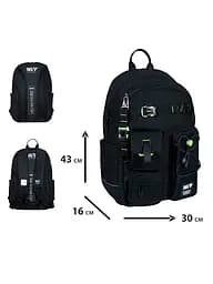 Рюкзак шкільний Yes TS-43L Just Black - мініатюра 3