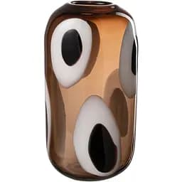 Ваза J-line стеклянная коричневая с пятнами 32 см (32040)