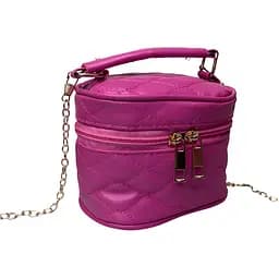 Детская сумка стеганная с ручкой малиновая (24-553)