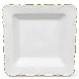 Тарілка квадратна 22×22 (см) порцелянове сервірувальне блюдо для подавання Білий Yiwu 120-YH-HG005