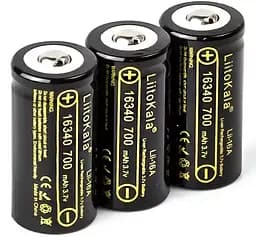 Акумулятор LiitoKala Lii-16A 16340 700mah (Чорний) - мініатюра 2