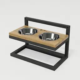 Hollky Flex S — миски на регульованій підставці для маленьких собак (2 × 0.450 л) - мініатюра 2