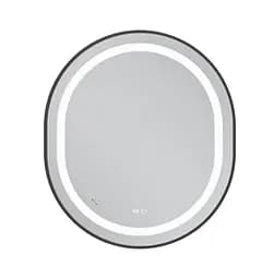 Дзеркало Mixxus Premium ELLIPSE MV05-80x70-REVERSE BLACK (LED Touch, Anti-fog (3-6kK)) (MP6646) - мініатюра 2