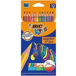 Олівці 12 кол. BIC Kids Evolution Stripes 102/8325666/9505221 (3086123499102)(SC)