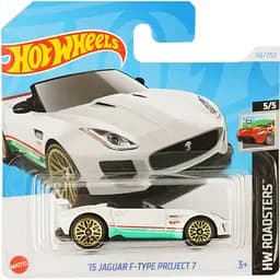 Базова машинка Hot Wheels HW Roadsters '15 Jaguar F-Type Project 7 біла (5785) 