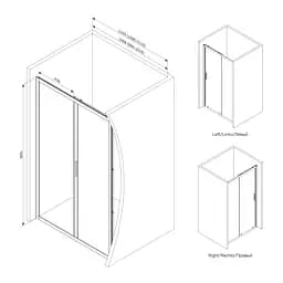 Душові двері AM.PM Gem 100x195 см скло прозоре хром матовий W90UG-100-1S-195MT, прозорий, хром матовий - мініатюра 8
