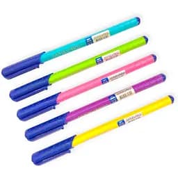 Набір тригранних ручок Malevaro Chain на масляній основі чорнила синього кольору 12 шт. (897ML)