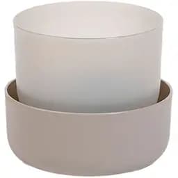 Вазон с поддоном Plastia Tolita, 1,3 л, коричневый (1707281607)